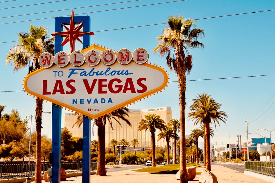 The Welcome to Fabulous Las Vegas sign in afternoon light